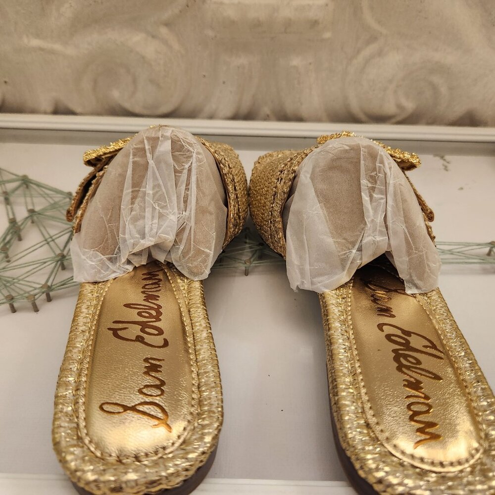 Sam Edelman Gold "Bambi" Slides. NIB. Size 6 NWT - image 6